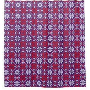 Purple cross-stitch pattern