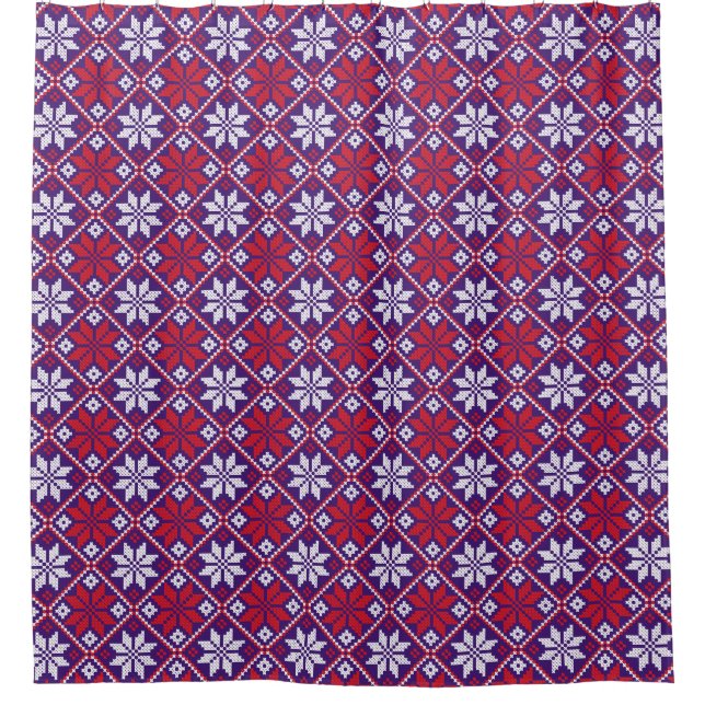 Purple cross-stitch pattern (Front)