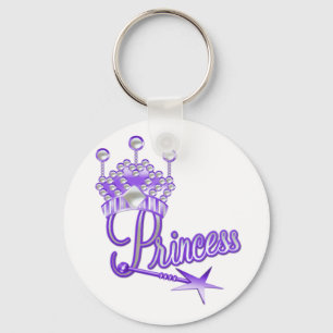Purple Crown Princess Keychain