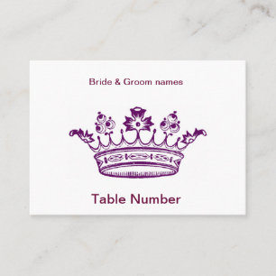 Purple Crown Reception Place cards