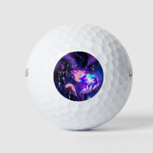 Purple Crystal Ball Demon Anime Girl