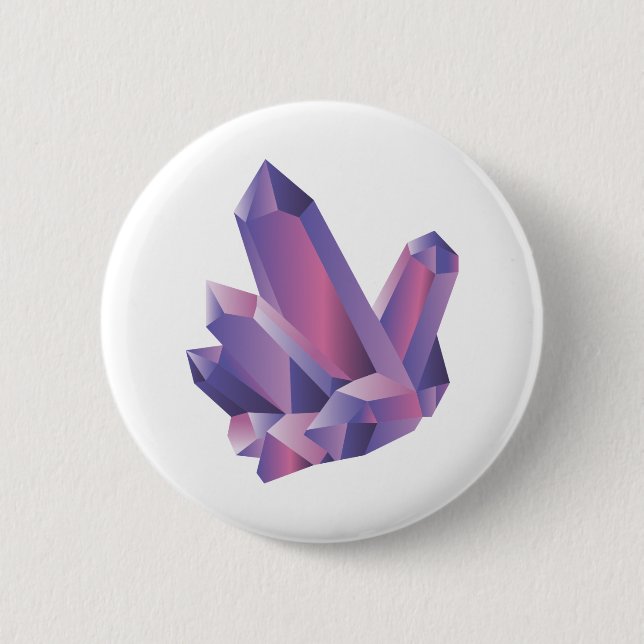 Purple Crystal Cluster | Button (Front)
