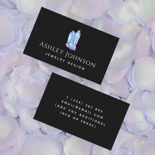 Purple Crystal Gemstone Jewellery Business Card