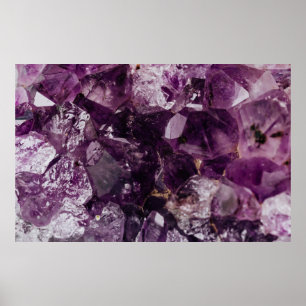 purple crystals canvas print
