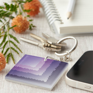 Purple crystals keychain