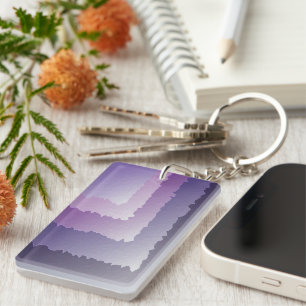 Purple crystals keychain