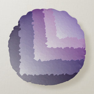 Purple crystals round pillow