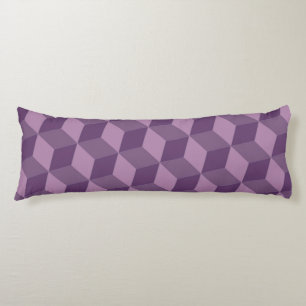 PURPLE CUBES BODY PILLOW