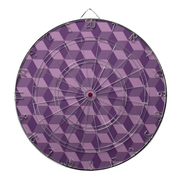 PURPLE CUBES PATTERN DARTBOARD (Front)