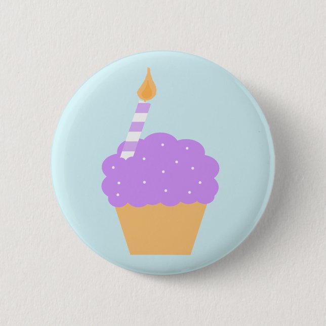 Purple Cupcake 2 Inch Round Button (Front)