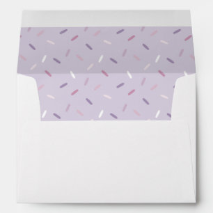 Purple Cupcake Sprinkles Baby Shower Envelope