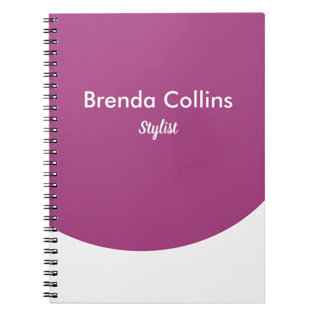 Purple curve and white notebook (Front)