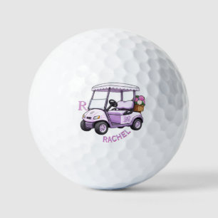 Purple Custom Cart Clubs Monogram Personalised Nam Golf Balls