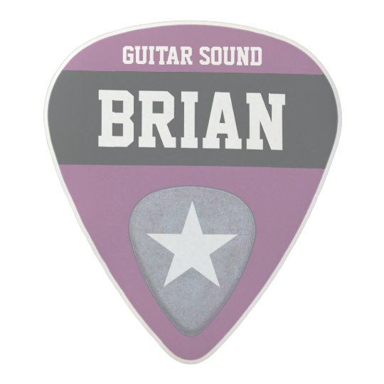 purple/custom-colour personalized acetal guitar pick