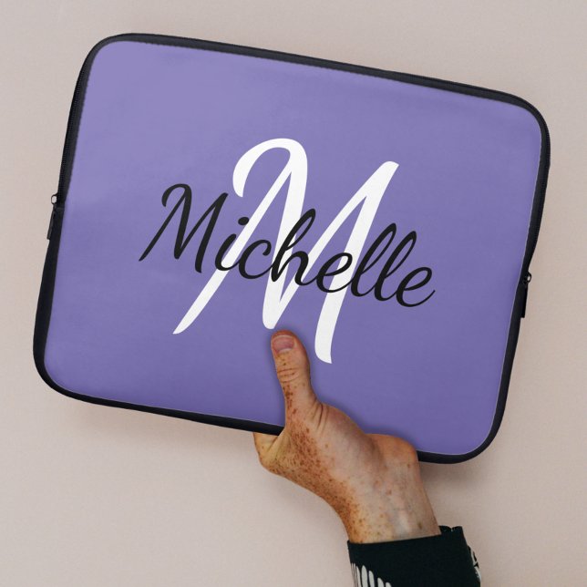 Purple Custom Monogram Laptop Sleeve (Creator Uploaded)