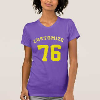 Purple Custom Name Number sport Womens T-Shirt