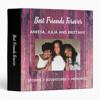 Purple Custom Photo BFF Best Friends 3 Ring Binder