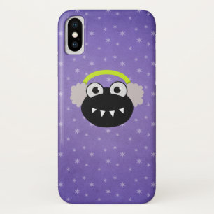 Purple Cute Cartoon Bug Earflaps Winter Case-Mate iPhone Case