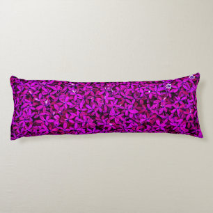 purple Cute Flowers Body Pillow