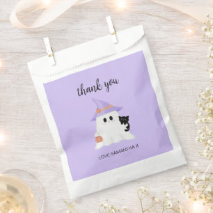 Purple Cute Ghost Halloween Party Thank You  Favour Bag