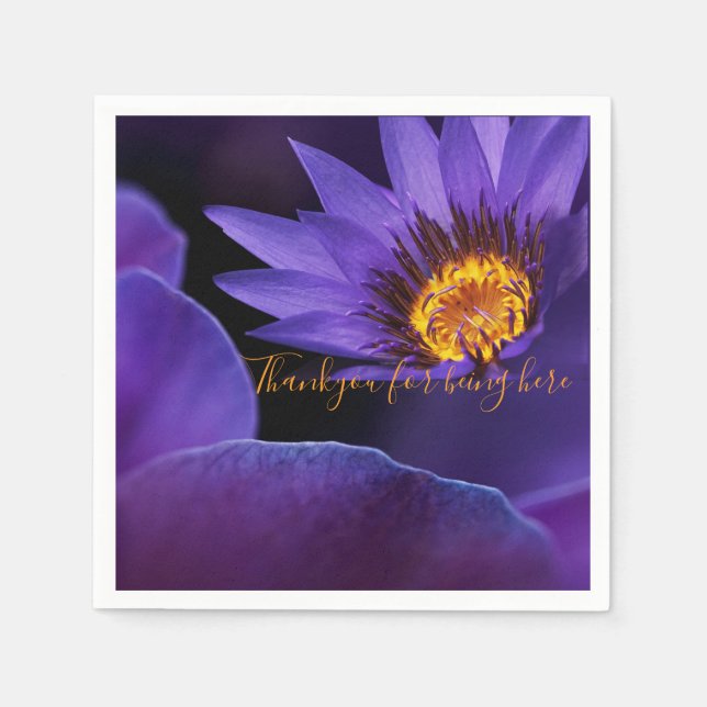 Purple daffodil napkin (Front)