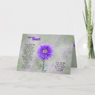 Purple Dahlia Birthday from Dad Card