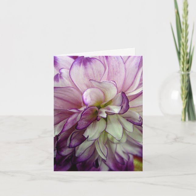 Purple Dahlia Blank Notecard (Front)