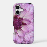 Purple dahlia flower iphone case