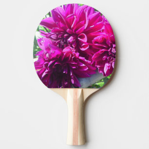 Purple Dahlia Flower Ping Pong Paddle