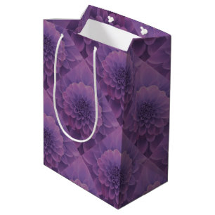 Purple Dahlia Medium Gift Bag