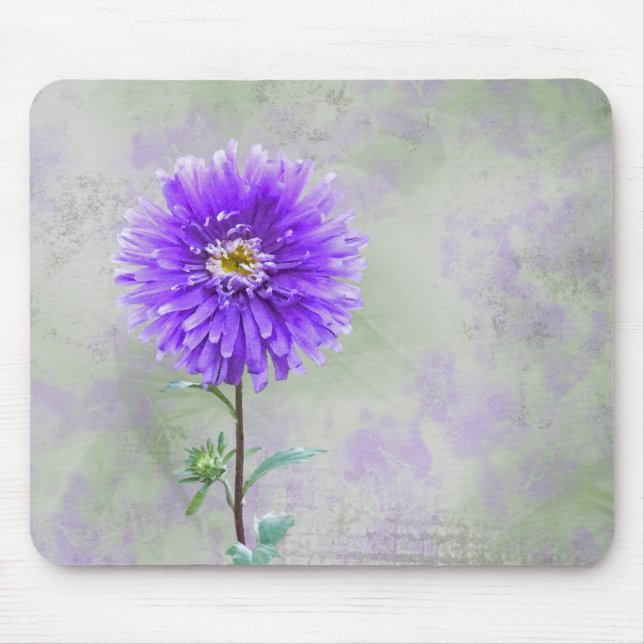 Purple Dahlia Mouse Pad (Front)