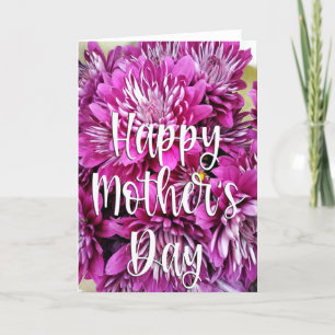 Purple Dahlias Mother's Day Photo Card