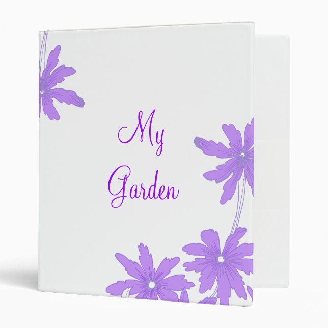 Purple Daisies Gardening Binder (Front/Inside)