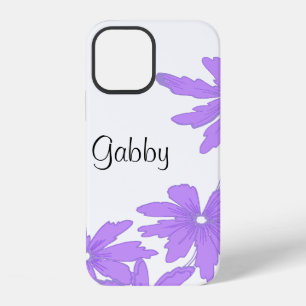 Purple Daisies on White iPhone 12 Case