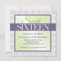Purple Daisies Sweet 16 Birthday