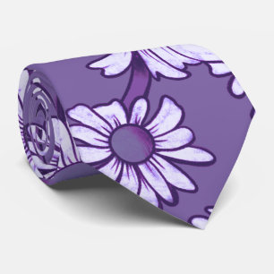 Purple Daisies Tie