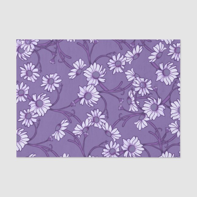 Purple Daisies Tissue Paper (Front)