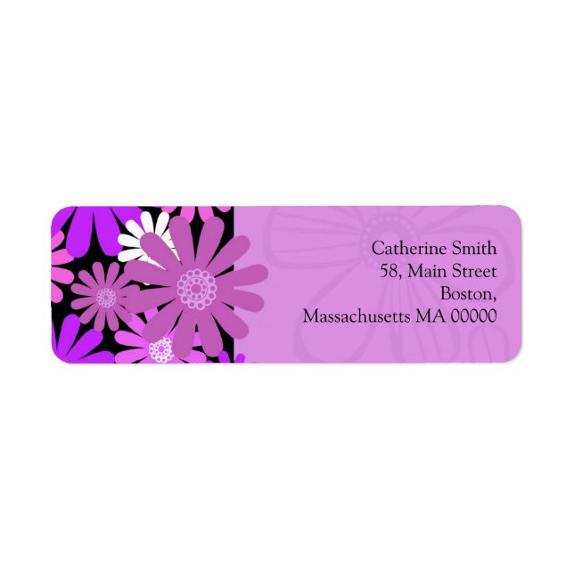 Purple Daisy Address Labels (Front)