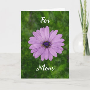 Purple Daisy Art Mother's Day Mom Card