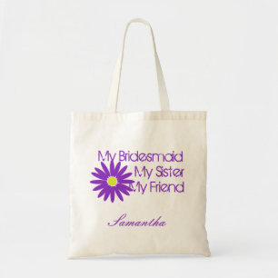 Purple Daisy/ Customizable Tote Bag