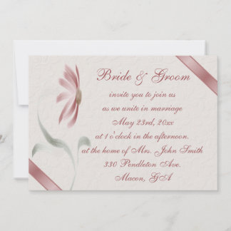 Purple Daisy Customizable Wedding Invitation