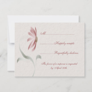 Purple Daisy Customizable Wedding RSVP Card