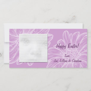 Purple Daisy Easter Photo Cards