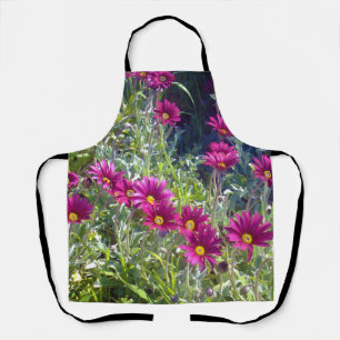 Purple Daisy Field, Full Print Apron