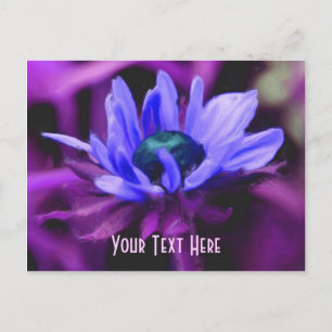 Purple Daisy Floral Customizable Postcard