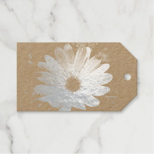 Purple Daisy Flower Custom Gift Tags