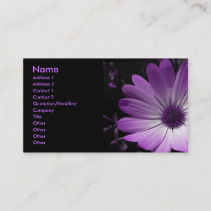 Purple Daisy Flower Customizable Business Card