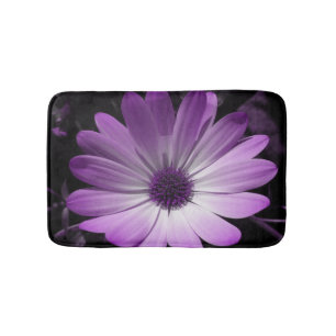 Purple Daisy Flower Flower Bath Mat