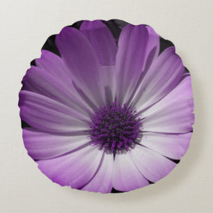 Purple Daisy Flower Pillow