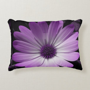 Purple Daisy Flower Pillow